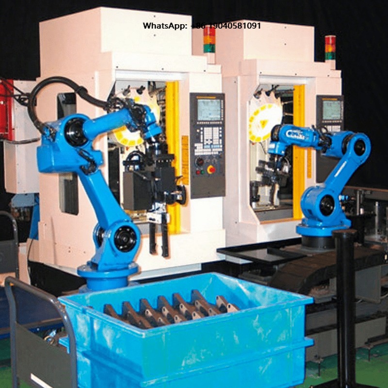 Robot Arm Metal - Autonomous Pick Metal Workpiece Place CNC