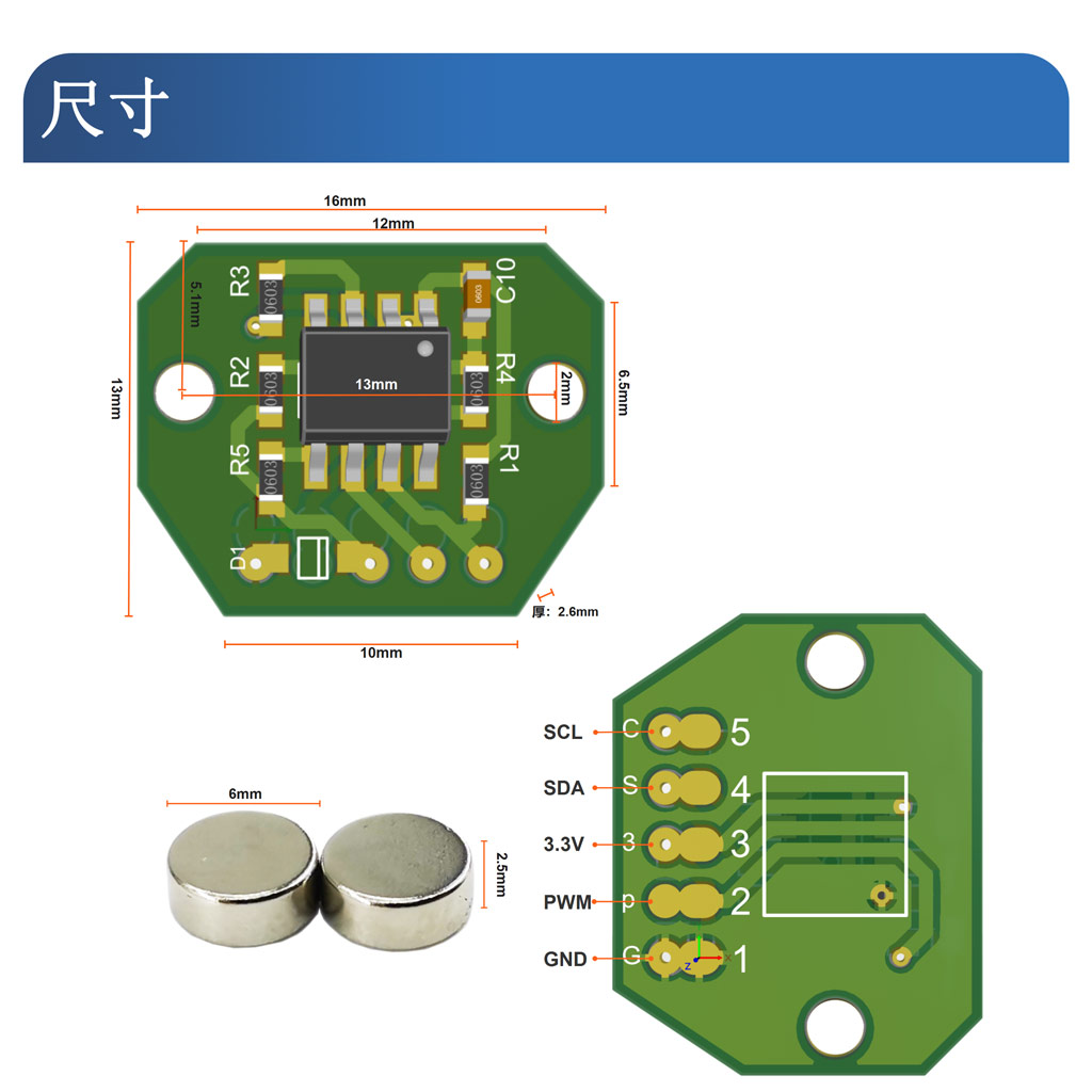 MT6701 I2C Micro 14 Bit Absolu - đánh giá và giá Microbit
