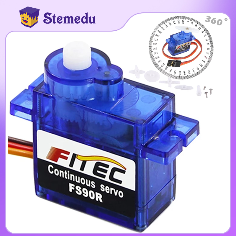 Feetech Mini FS90R Micro Servo - đánh giá và giá Arduino Robot