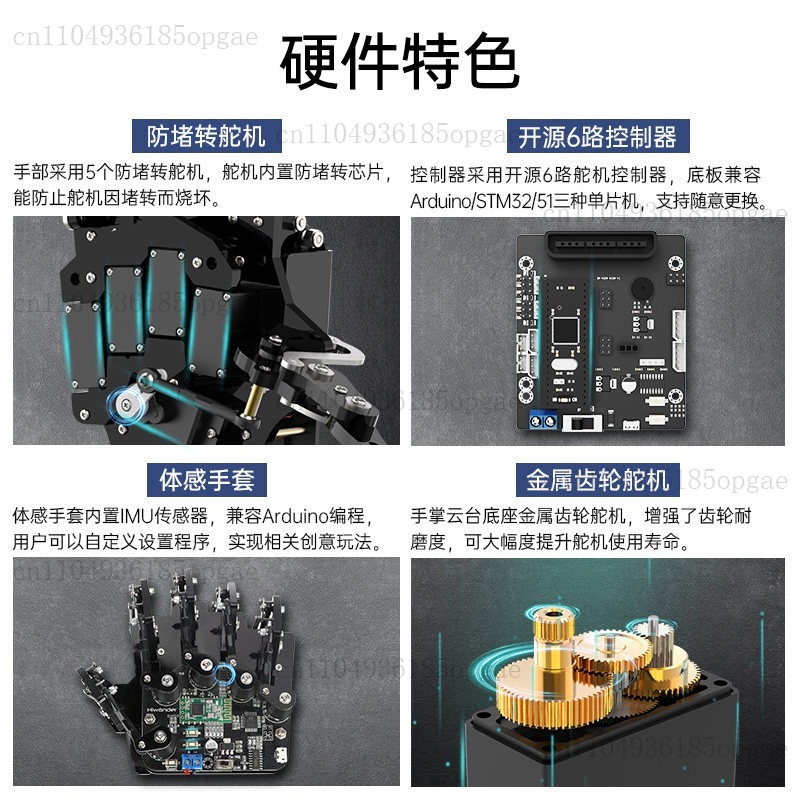 Bionic mechanical palm uHand2. - đánh giá và giá Stm32 Robot