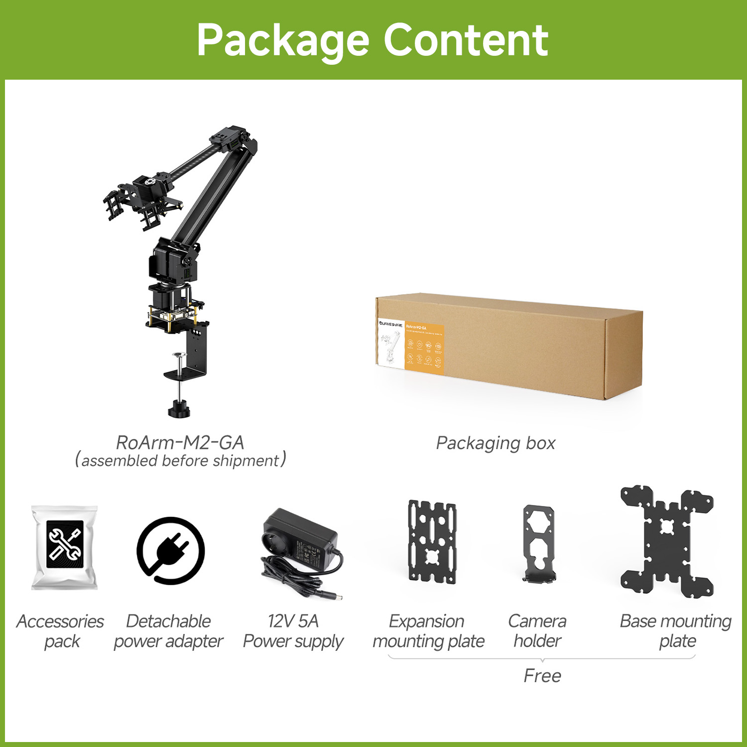 Waveshare 3+1 DOF High-torque  - đánh giá và giá Servo Kit