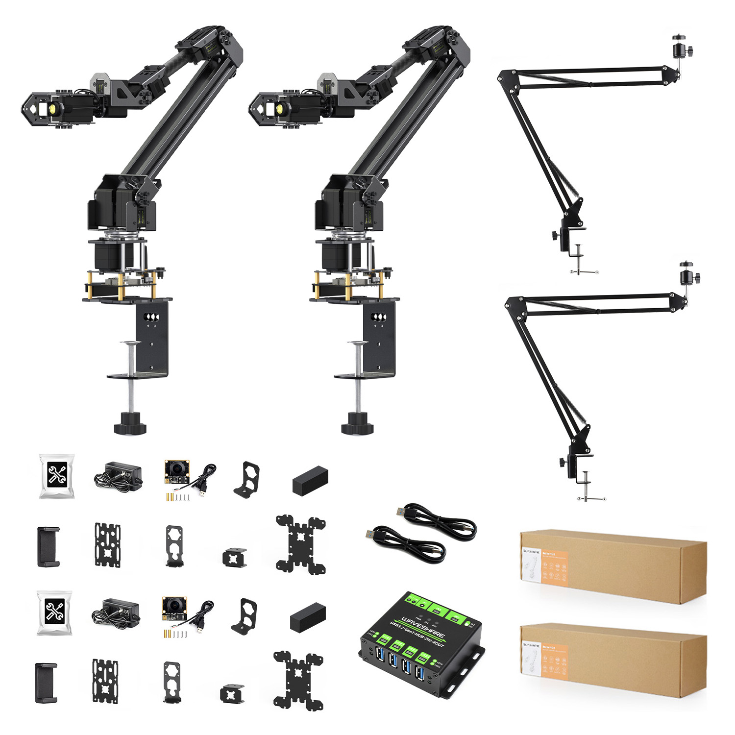 Waveshare 5+1DOF Robotic Arm K - đánh giá và giá Servo Kit