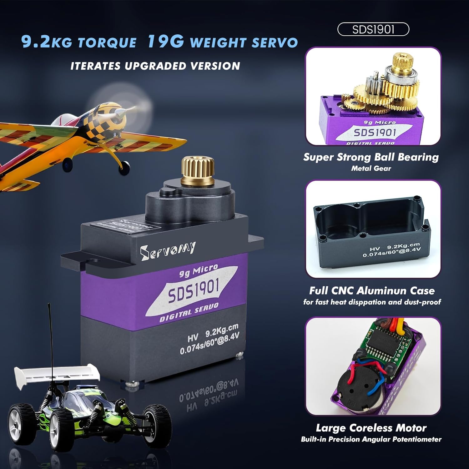 SERVOMY-SDS1901 Digital 9G Mic - đánh giá và giá Arduino Robot