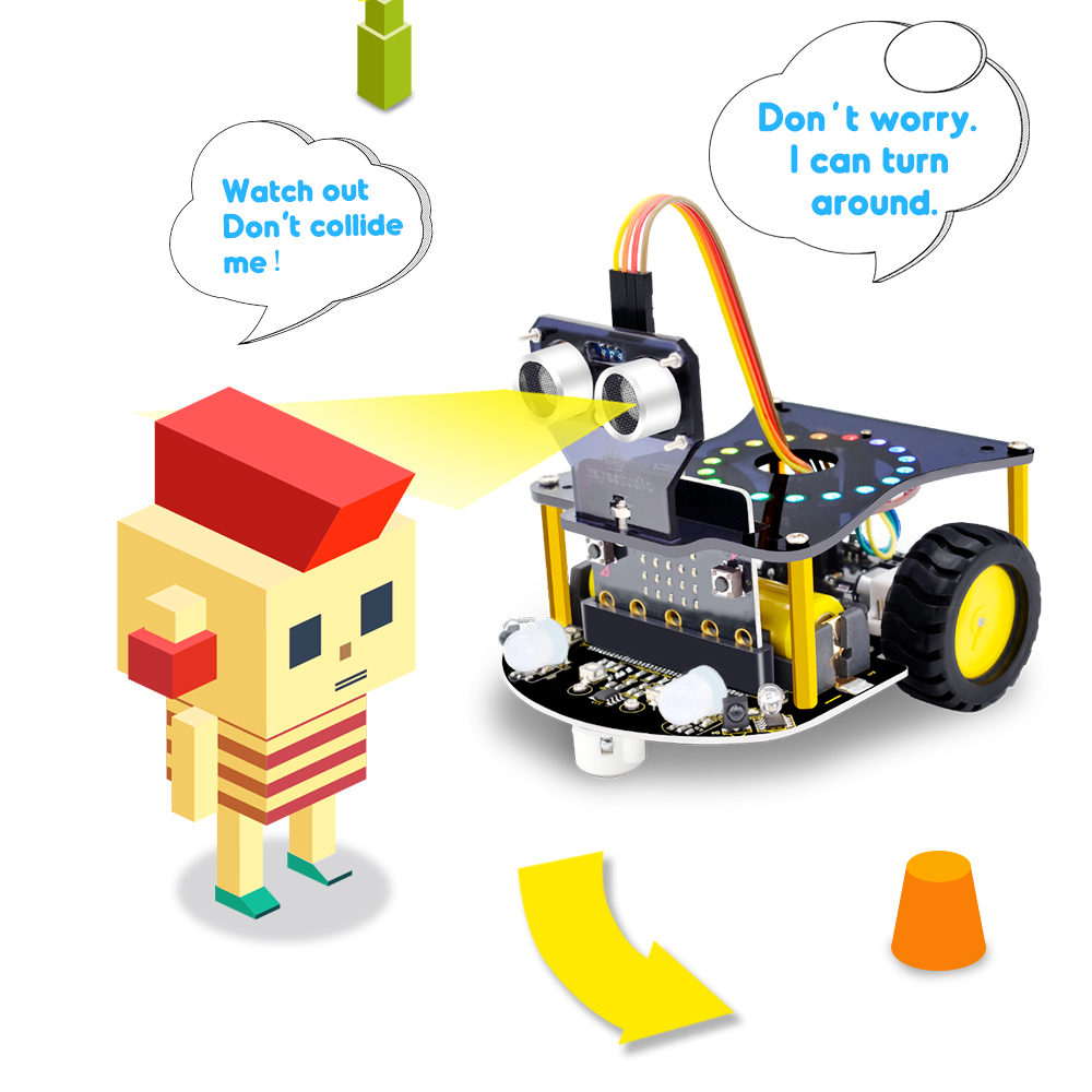 Kidsbits 2WD Microbit V2 Robot - đánh giá và giá Microbit Robot