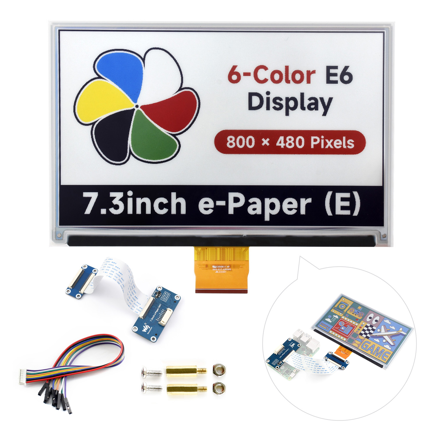 Waveshare 7.3inch 6-Color E-Pa - đánh giá và giá Stm32 Robot