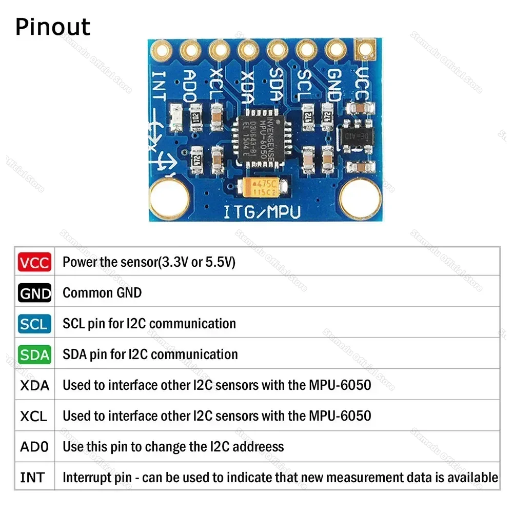 GY-521 MPU-6050 3 Axis Gyrosco - đánh giá và giá Accelerometer Mpu6050