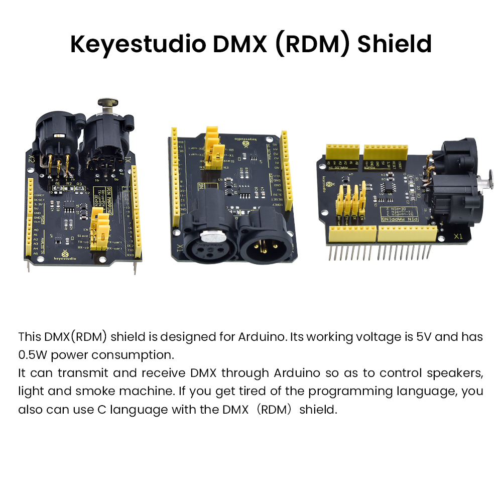 Mới Keyestudio 5V DMX (RDM) lá - đánh giá và giá Microbit Robot